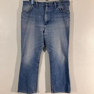Vintage 80s Rustler Light Wash Faded Denim‎ Jeans Made in USA